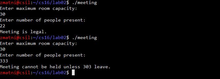 meeting program example